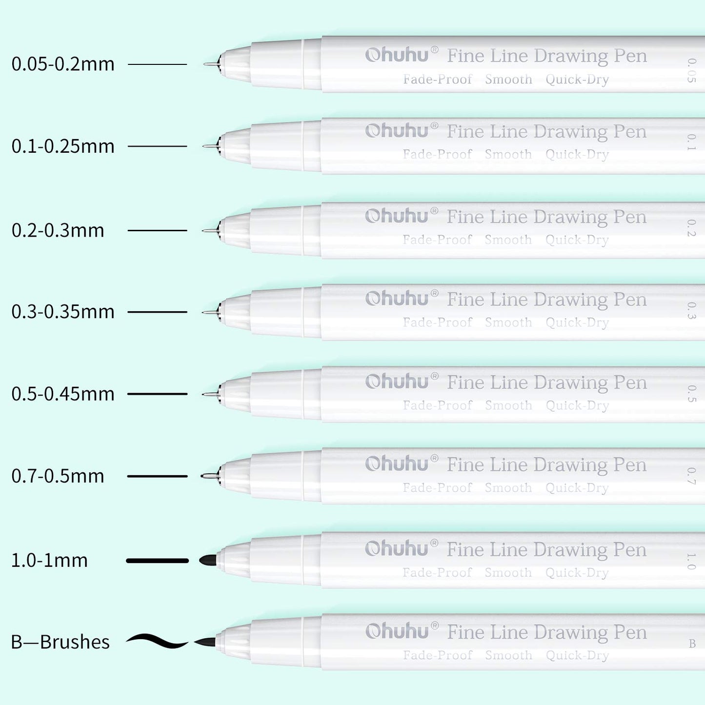 OHUHU 8 liners pour le dessin